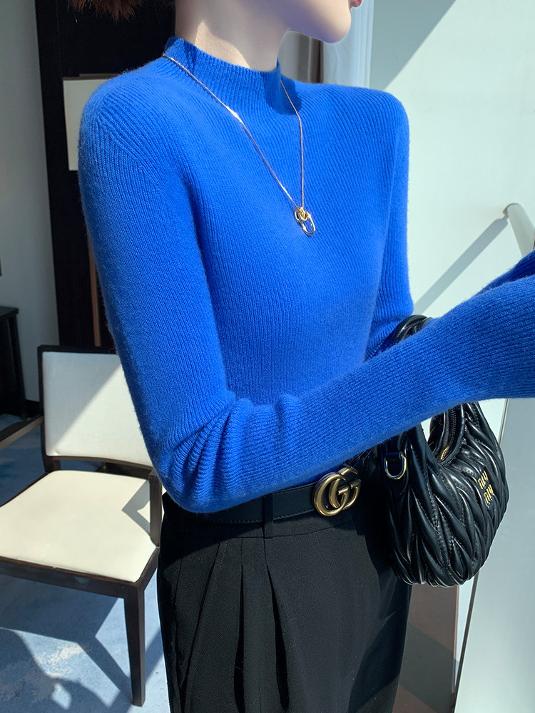 一线成衣高领毛衣女秋季内搭修身加厚保暖2025新款紧身针织打底衫,女装羊毛衫,北娇羊绒