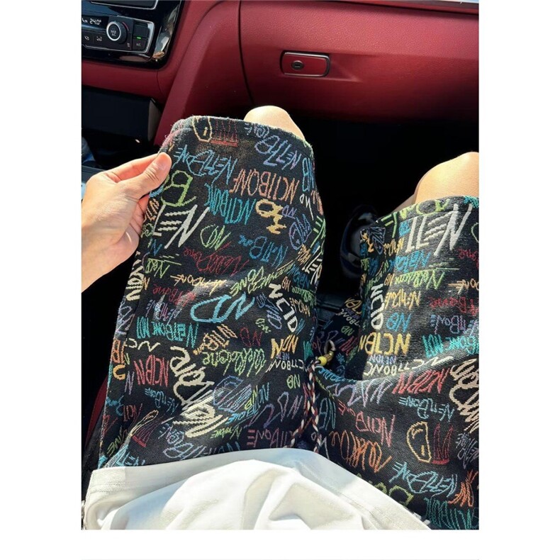 网络图现货美式高街设计感高质量原版复刻满印大码短裤JD18-P38,男装牛仔裤,星座715-7