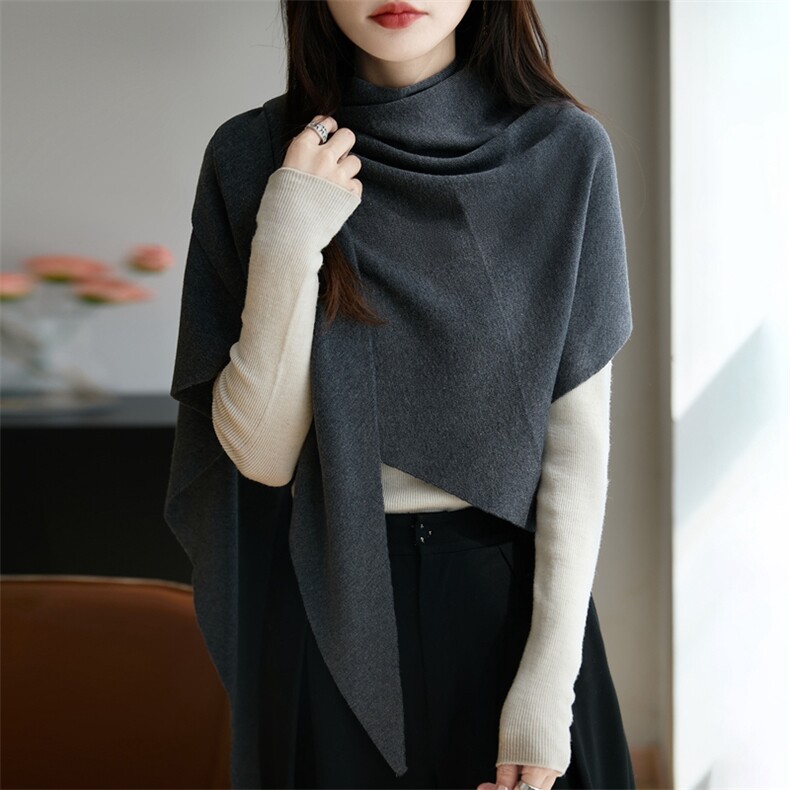 2025时尚百搭通勤简约休闲披肩奶奶，披肩，暖圣羊羊绒