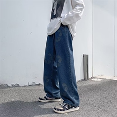 2023新款日系牛仔裤百搭宽松工装阔腿潮流休闲裤男K3705-P38，男装牛仔裤，星座512-3