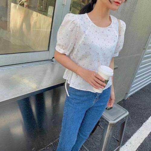 —郭郭家— 【夏款现货】韩式气质花色小衫，女装，郭郭家