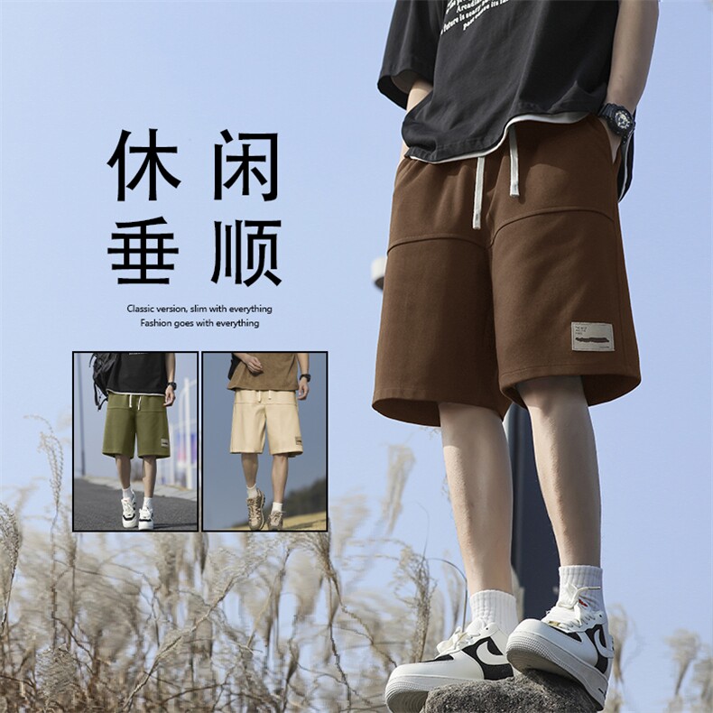 夏季薄款休闲运动服痞帅短裤美式高街潮牌宽松XD1721特批29图片