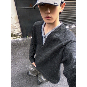 气质百搭潮流时尚新款流行原宿文艺ins简约日系慵懒长袖毛衣图片