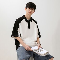 特P35无差价新款时尚夏季百搭拼色POLO衫-POLO01无影墙现货1，男装Polo衫，电商A003