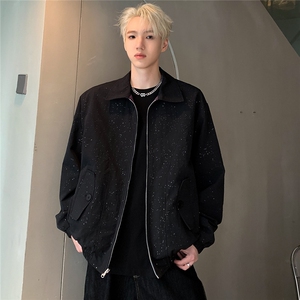 美式双面满天星冲锋衣运动春秋新款情侣男女立领夹克JK105-P115图片