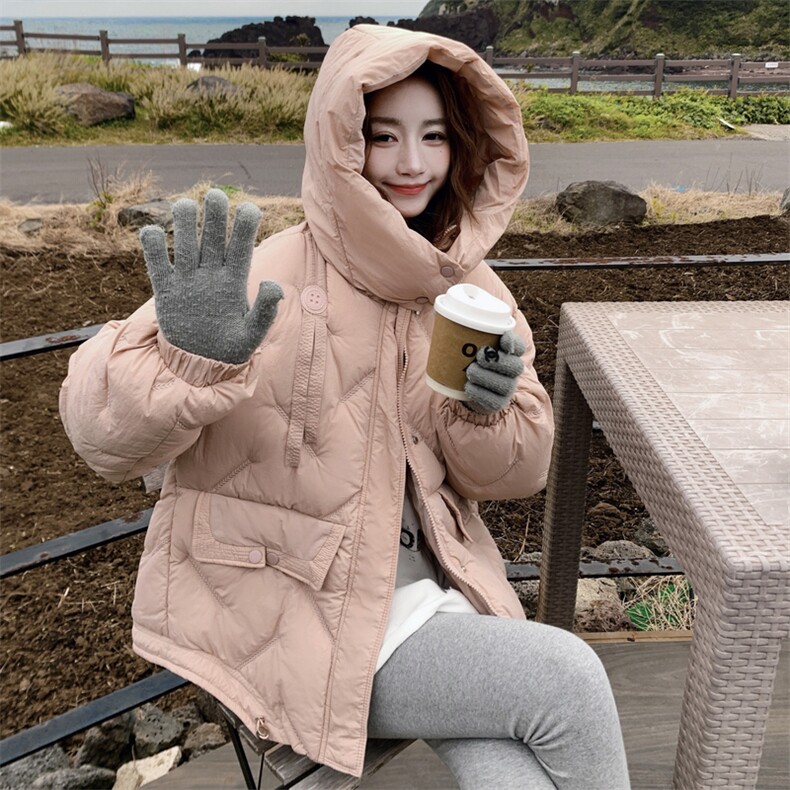 现货粉色连帽短款棉衣浙宝217-1119-155-238，女装棉衣/棉服，浙宝217