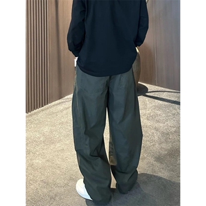 文艺潮流新款夏季复古痞帅风伞兵弯刀长裤纯棉ins百搭气质 KG110图片