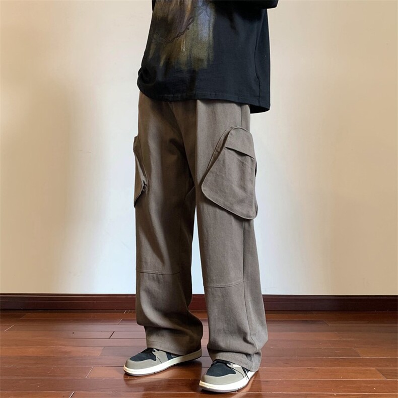 秋季新款拼接立体袋工装休闲裤XZ604-KG38-P55控68,男装工装外套,星座604