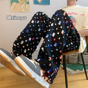 XZ616 早秋季新款格子裤痞帅设计感休闲裤 TY896 P55控68图片