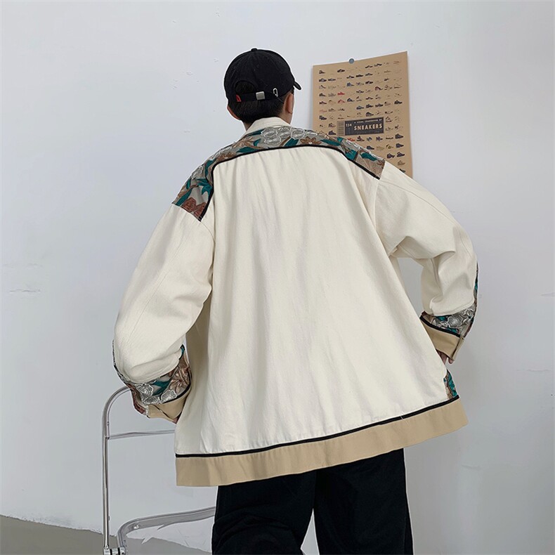 春秋美式潮牌刺绣棒球服男情侣宽松工装夹克男休闲外套HY068-P85,男装夹克,星座1008