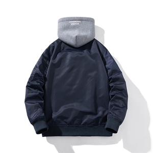 现货 三色秋冬季潮牌夹克棉衣棒球服 欧美街头飞行员外套情侣装图片