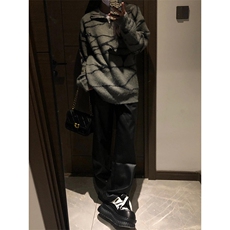 水貂绒毛衣男女秋冬季马海毛针织衫慵懒软糯美拉德穿搭上衣M522，男装针织衫/毛衣，星座1116A（原606A-3）
