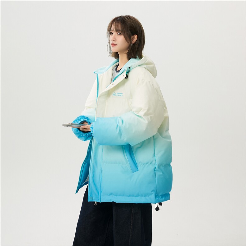 XZ-230-1MY701中性风简约轻奢百搭扎染渐变休闲连帽棉服P118控158,男装棉衣,星座230-1