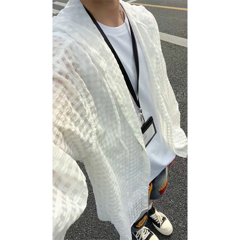 冰丝防晒夏季轻薄透气速干连帽衬衫休闲情侣装外套C2254-特价P42,男装衬衫,电商A007