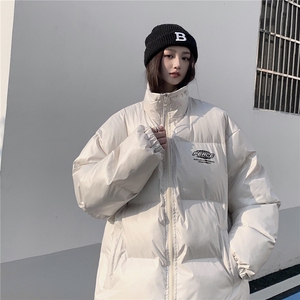 EQ331 覆膜亮面冬季立领棉衣男女情侣装2024新款棉服宽松版型外套图片