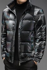 21冬装新款中年男士亮面羽绒服男短款保暖羽绒服外套DS2262-P260图片