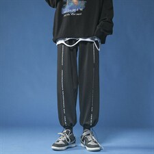 秋季新款港风男高级感炸街长裤复古街头ins潮休闲卫裤K1473-P28，男装休闲裤，星座512-4