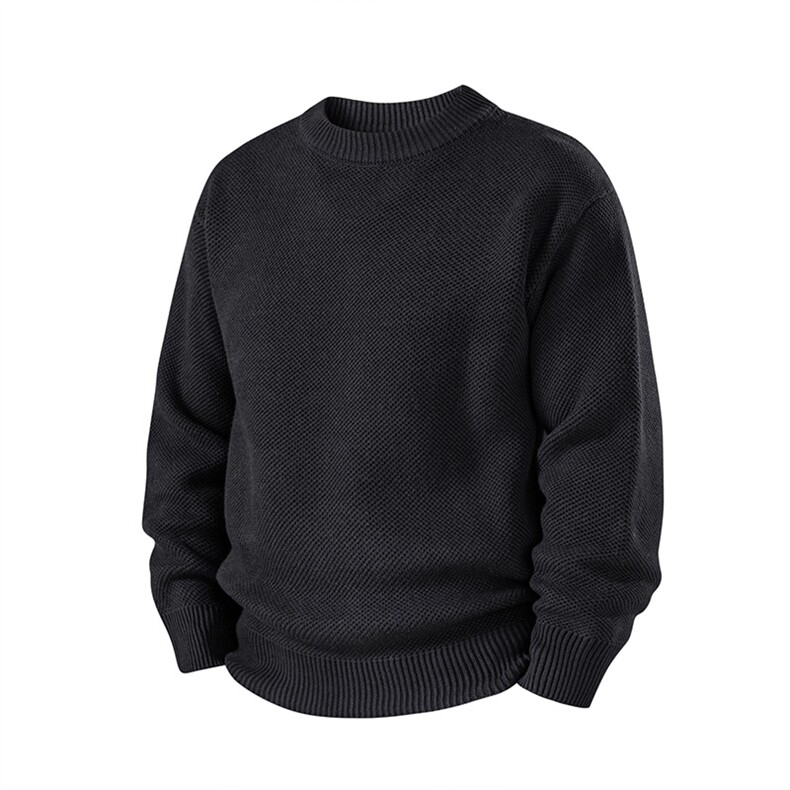 老钱贵气针织打底衫上衣新款冬季男士圆领套头毛衣青年时尚百搭，男装T恤，星座914