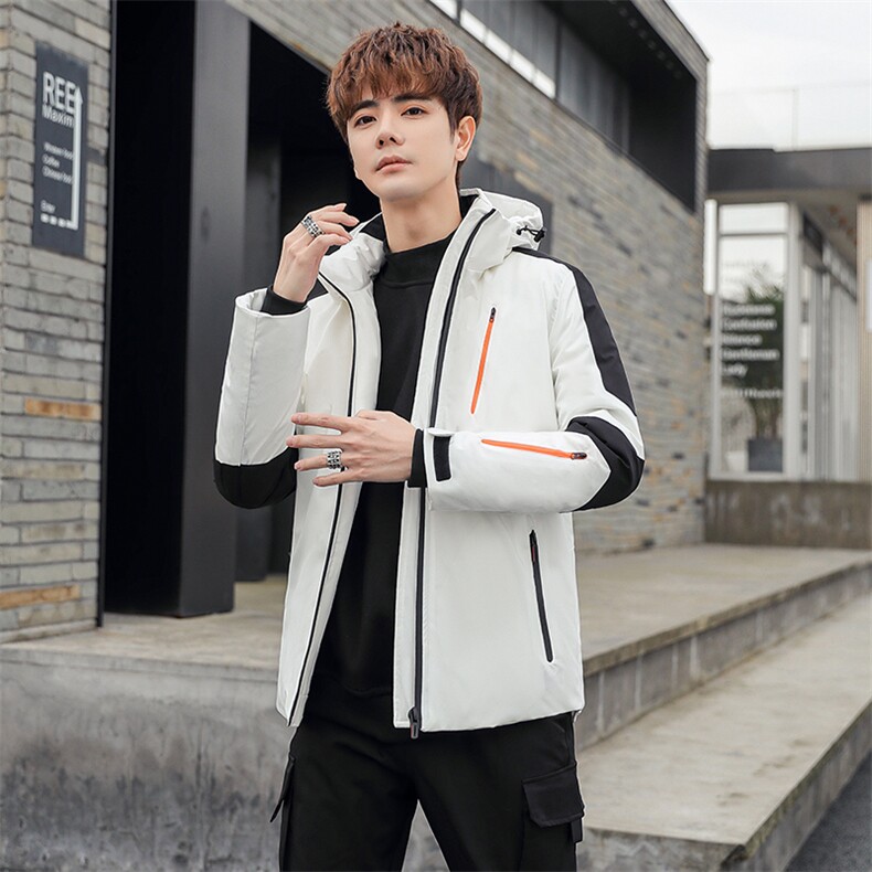 现货 外贸侧飞图立领光板团体服班服宽松韩版情侣学生外套羽绒服图片