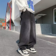 垂坠感牛仔裤男潮牌ins宽松直筒裤高街美式K7018-P48，男装牛仔裤，星座1109-3