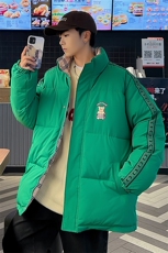 港风双面穿棉衣男加绒加厚棉服面包服棉袄两面外套3329-P90控138，男装棉衣，星座207