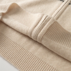 2025秋冬新款提花圆领拉链开衫时尚百搭羊绒，女装羊绒衫，绒知纯羊绒