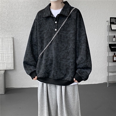现货WY10165-特P48控88美式复古解构拼接大码男宽松情侣套头卫衣，男装卫衣，电商A059