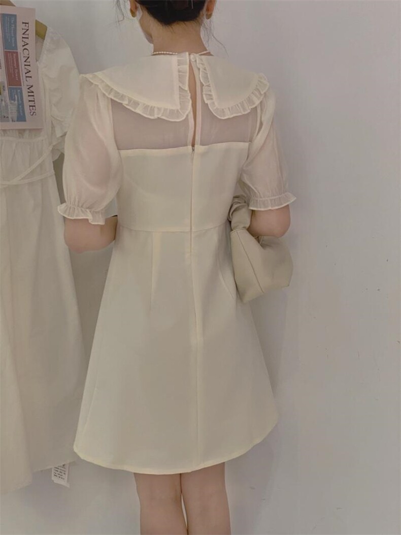 拼接连衣裙，女装连衣裙，驿谷