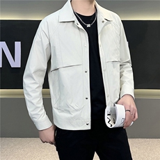 春季男士夹克上衣翻领外套军绿色轻熟风JK8511-P85，男装夹克，星座1012-1