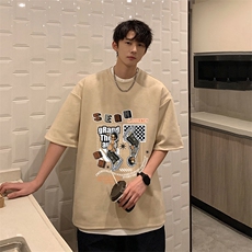 麂皮绒短袖t恤男大码半袖男JD82282-P25，男装T恤，电商A040
