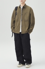 秋季纯色长袖工装衬衣男宽松落肩质感衬衫外套DSA157B-CS4502-P50，男装衬衫，电商A157B