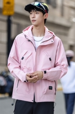 【限价199】2025春秋季新款登山服男士夹克宽松潮流速干连帽外套，男装夹克，电商D215
