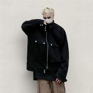 设计美式高街小众外套宽松hiphop正肩夹克休闲上衣潮 JK8223图片