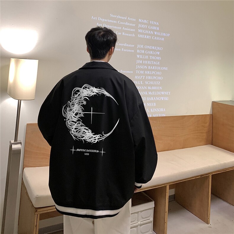港风23春季美式西海岸嘻哈潮流设计翻领百搭夹克外套G723P65控88,男装夹克,电商A247