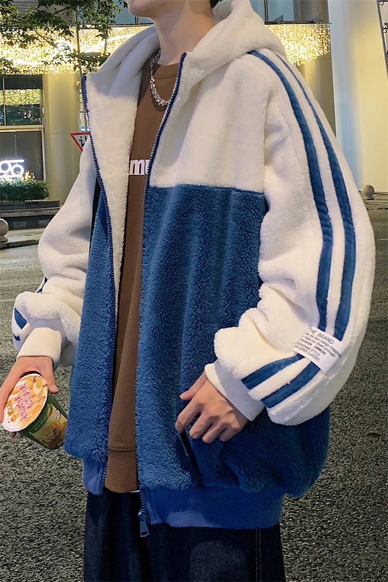2023冬款潮加绒宽松棉衣羊羔绒保暖连帽外套男女921-P110控价158,男装棉衣,电商A441-1