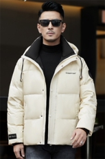 ZMS-M687新款冬季男士白鸭绒羽绒服连帽保暖外套修身大衣，男装羽绒服，电商B360