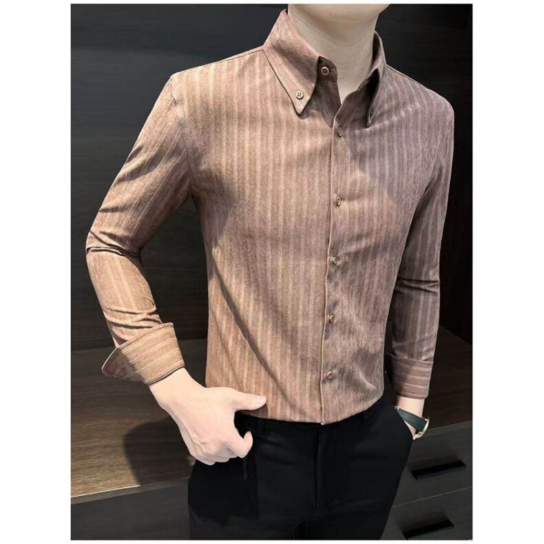 高质量25新款修身衬衫现货抖音上衣cs002-p68,男装衬衫,星座1602（原101B）
