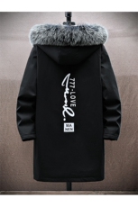 主推款男士派克服中长款冬季加绒加厚风衣连帽外套JR917-P90，男装风衣，星座301D(原星座1004-8）