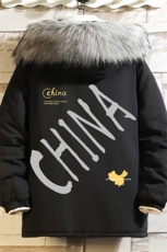 MM48208-P130冬季大毛领衣男士大码加厚袄男服砖墙，男装棉衣，电商A040A