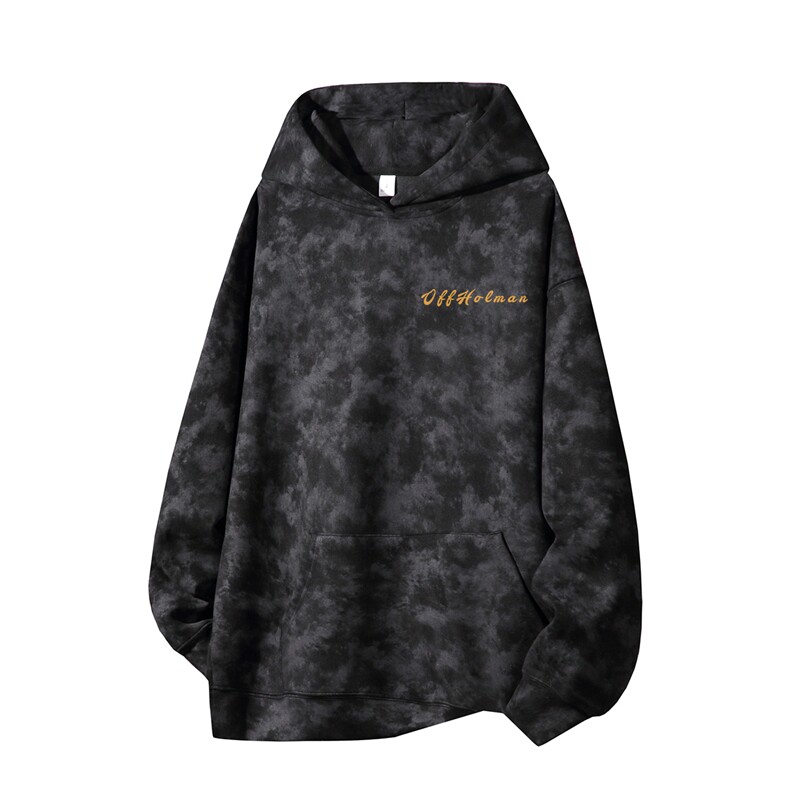得物供货、重磅420克现货麂皮绒扎染卫衣HD019-1-WL25222ZR-P45,男装卫衣,电商019-1