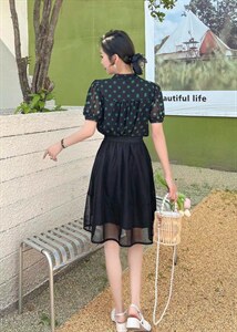 洋气款，波点套装裙，两色、三个尺码图片