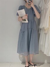 长款连衣裙，女装连衣裙，驿谷