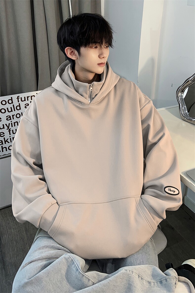 M-6XL420克oversize大码秋季新款加绒连帽套头,男装卫衣,星座109-1