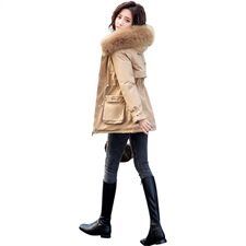 羽绒棉服女中长款2020年冬新款韩版宽松连帽时尚棉袄棉衣外套派克服，女装派克服，瑶迪依秀