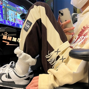 2024冬季重磅棉绒加绒加厚休闲男束脚裤313A-1-NK72-P65 控78图片