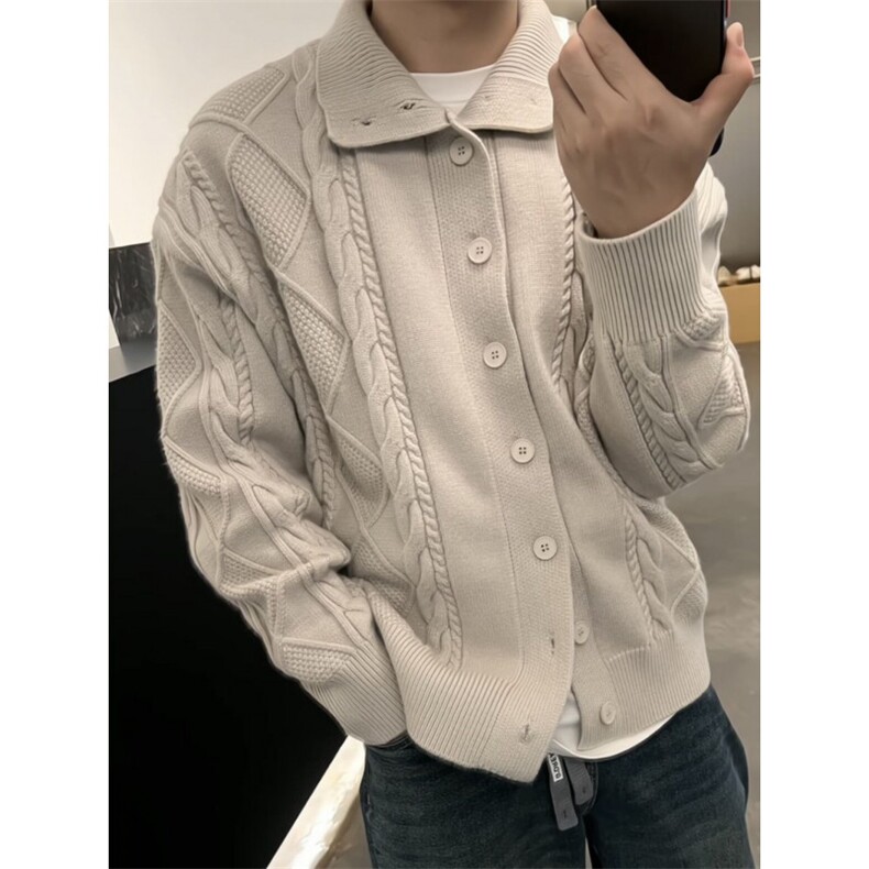 8219-P70针织衫外套男温柔系韩系穿搭宽松开衫毛衣男款潮流韩版,男装针织衫/毛衣,星座215-1