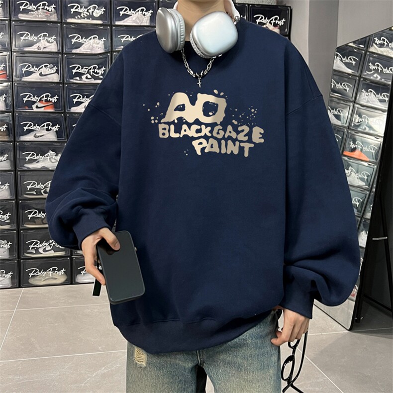 ！圆领卫衣男装港风长袖T恤男外套男WY145-P28,男装卫衣,电商B367