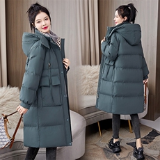 2022冬季新款女装长款羽绒棉服时尚保暖显瘦外套，女装棉衣/棉服，关键词