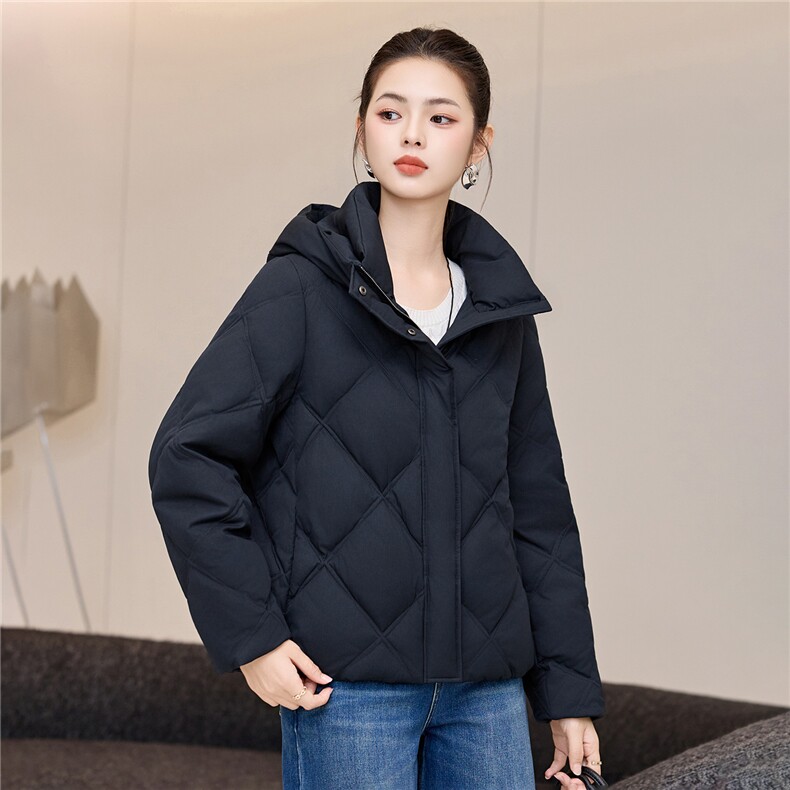 轻薄羽绒服女短款连帽小个子休闲百搭棉服2025冬季新款,女装羽绒服,阿舍尔精品