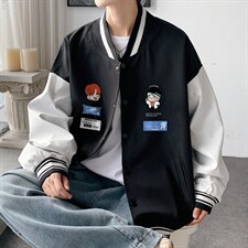 主推！2023春季新款男士撞色棒球服百搭情侣外套JK305P60，男装夹克，电商B220